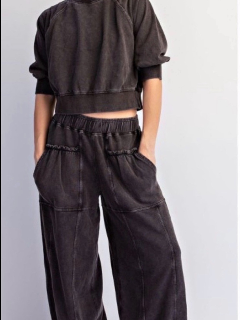 Rae Mode Mineral Washed Balloon Jogger Set,